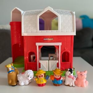 Fisher-Price Little People Farm with farmers and animals.